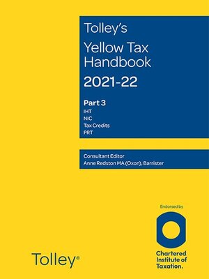 cover image of Tolley's Yellow Tax Handbook